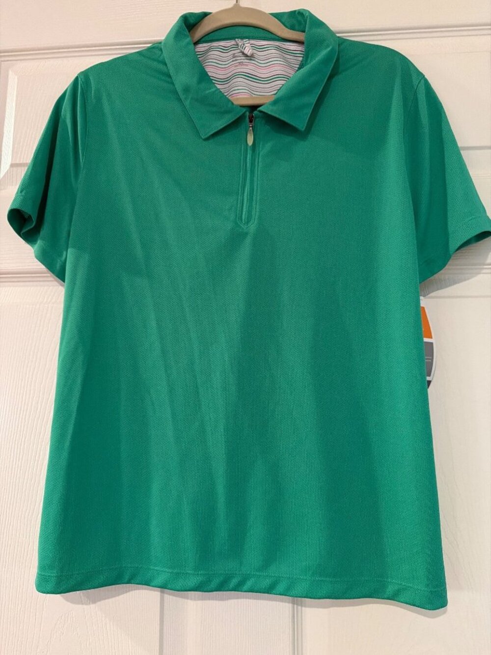 C9 By Champion Womens Green Polo Shirt XL Duo Dry Activewear